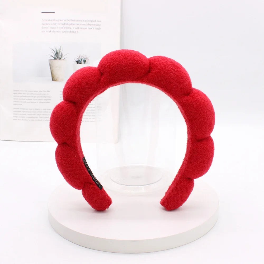 Fashion Microfiber Puffy Spa Bubble Headband for Washing Face / Makeup / Shower / Skincare