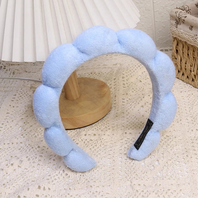 Fashion Microfiber Puffy Spa Bubble Headband for Washing Face / Makeup / Shower / Skincare