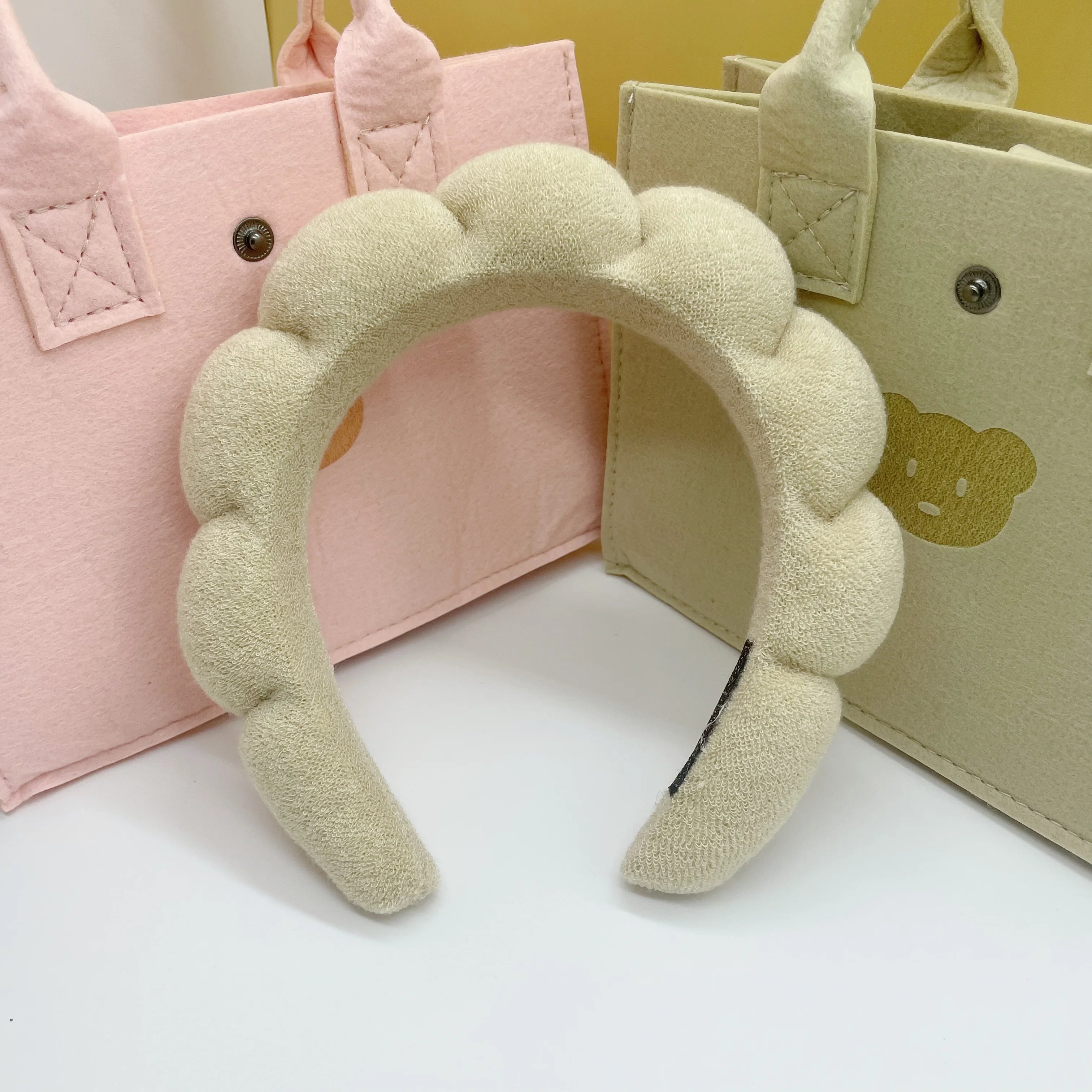 Fashion Microfiber Puffy Spa Bubble Headband for Washing Face / Makeup / Shower / Skincare