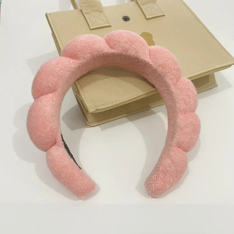 Fashion Microfiber Puffy Spa Bubble Headband for Washing Face / Makeup / Shower / Skincare