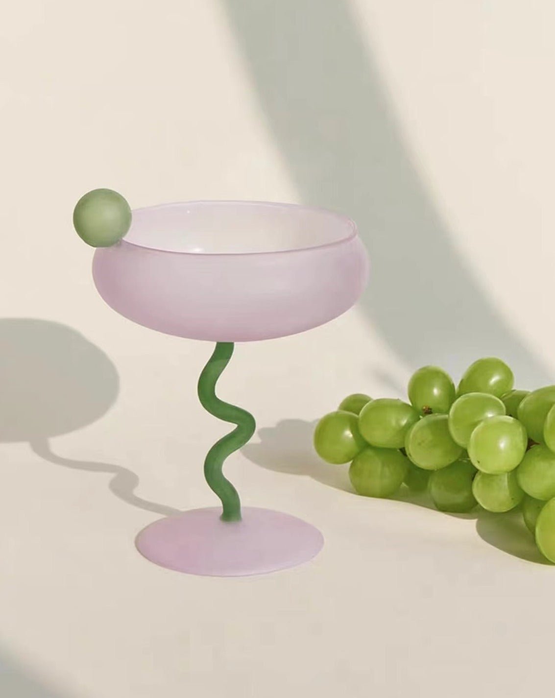 Jelly Bean Wine Glass - Whimsical Eclectic Cocktail Coupe